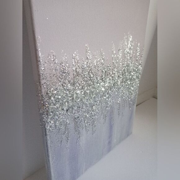 Original Glittery Abstract Purple Glitter  Glam Painting - Picture 3 of 4